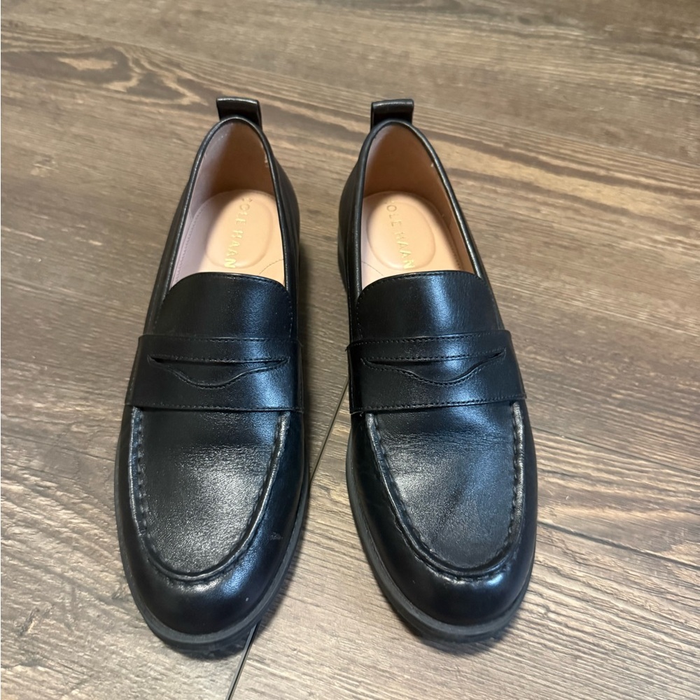 Cole Haan Women’s Black Stassi Penny Loafers